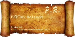 Pákh Relinda névjegykártya